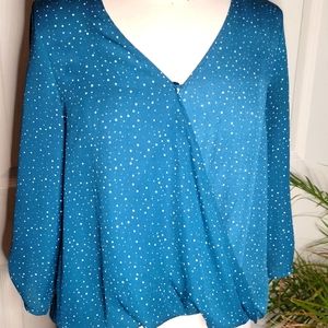 Ladies teal blouse